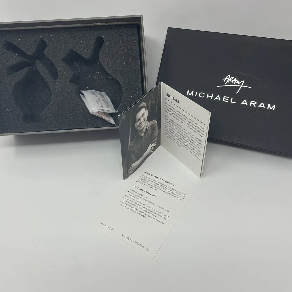 Michael Aram EMPTY BOX for REPLACEMENT / GIFT - 175314 Pomegranate Salt & Pepper
